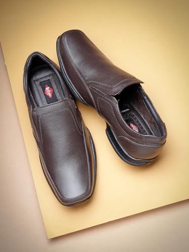 Image of Lee Cooper LC2156B3R Men's Lightweight Leather Shoes | Comfortable, Stylish Slip-On Formal Footwear for Office, Business