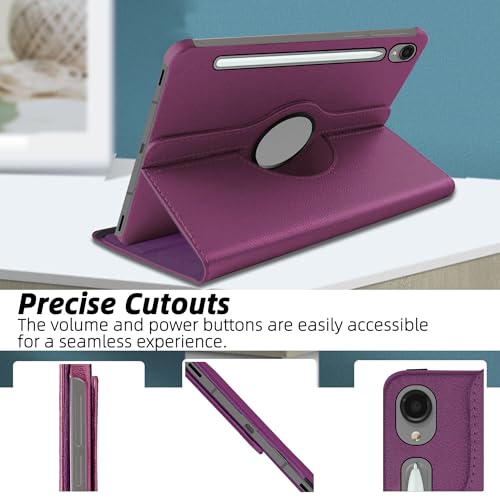 Image of TGK 360 Rotatable Flip Cover for Samsung Galaxy Tab S11 Case 11 inch 2025, Galaxy Tab S10 Lite / S10 FE / S9 FE 10.9 inch / S9 11 Inch 2023 (Purple)