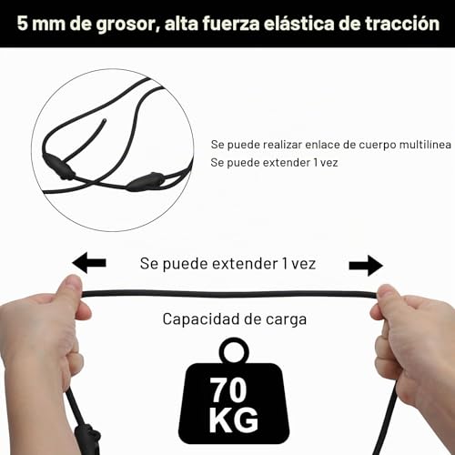 Miniatura 3 de Tnsland Tensor De Equipaje De 10 Piezas Para Señales De Advertencia Portabicicletas Cpulpos Elasticos 50 Cm Gomas Elasticas Con Gancho Longitud Ajustable Para Bicicletas Motos Lonas Cuerdas De Camping
