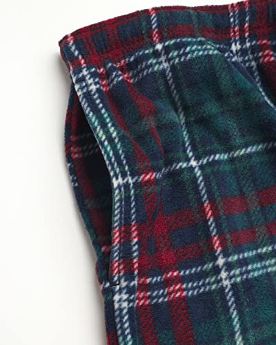 Lucky Brand Men's Navy Plaid Fleece Pajama Pants - Ultra Soft, Breathable, Lounge & Sleep Pants, Size Large4