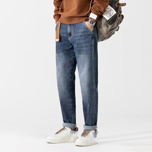 Jeans Pants Trousers Denim Spring and Autumn Loose Micro Harun Men's Elastic Small Classic3