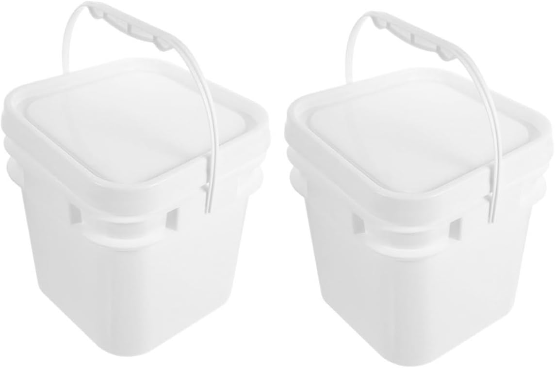 2pcs Paint Bucket with Lid Material Paint Storage Container for Home and Diy Use Capacity Versatile and Easy to Carry