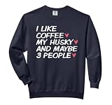 I Love My Siberian Husky Dog Dad Mom Coffee Lover Funny Gift Comfort Colors Adult Sweatshirt