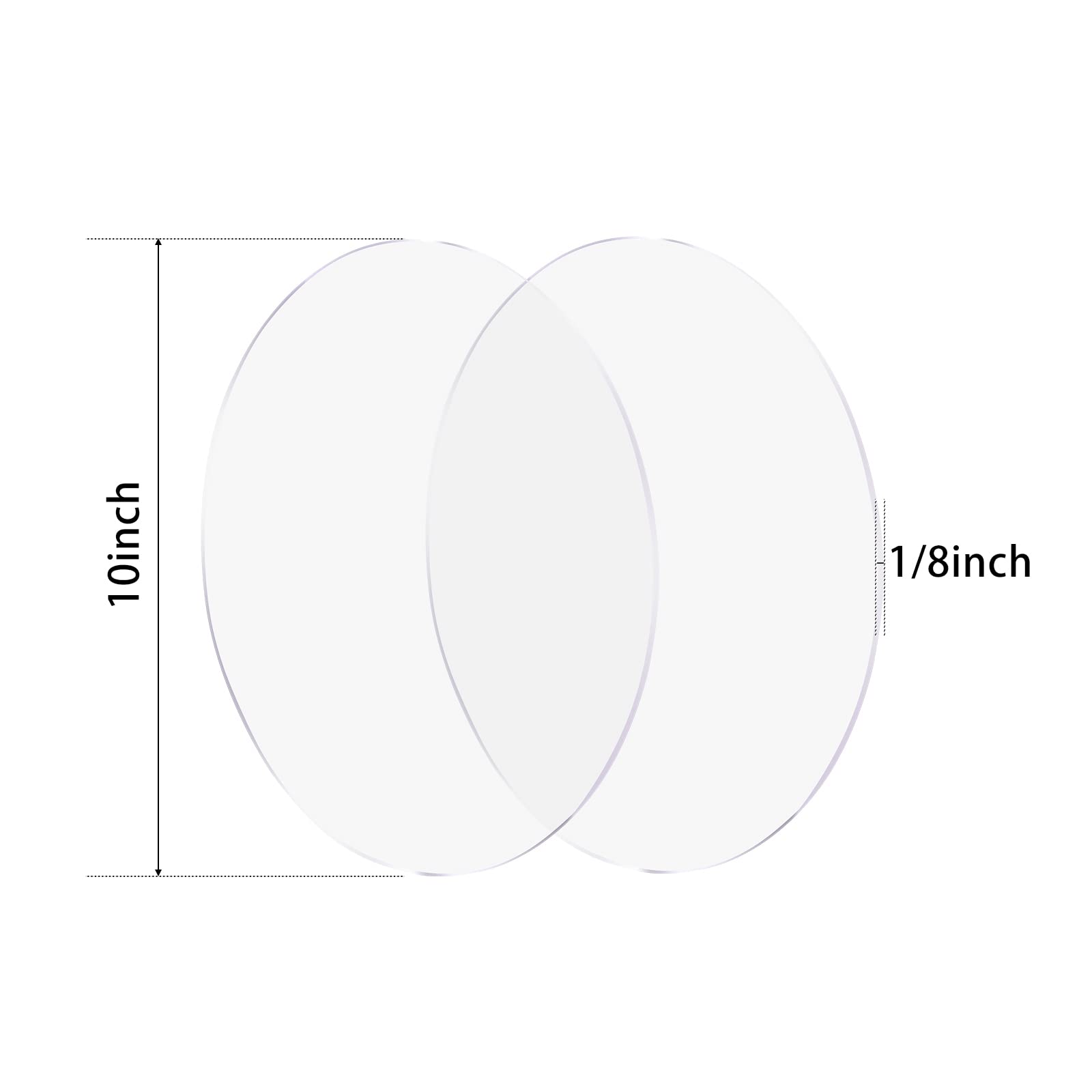 Clear Acrylic Sheets - 10" Round Cake Disks -4