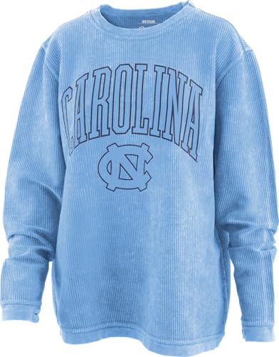 Royce Apparel Womens Long Sleeve Oversized Corded Top - Comfy Crew Neck Sweatshirt (North Carolina) - X-Large