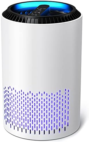 AROEVE Air Purifiers for Home, H13 HEPA Air Purifiers Air Cleaner For Smoke Pollen Dander Hair Smell Portable Air Purifier with Sleep Mode Speed Control For Bedroom Office Living Room, MK01- White