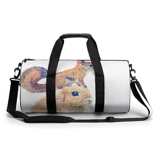Sac de sport gym lapin oiseau 45x23x23cm imperméable pour voyage et camping