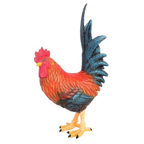 VICASKY Figura de Gallo de plástico Macizo, Modelos Gallo, Estatua Realista, Accesorios jardín para decoración gallos