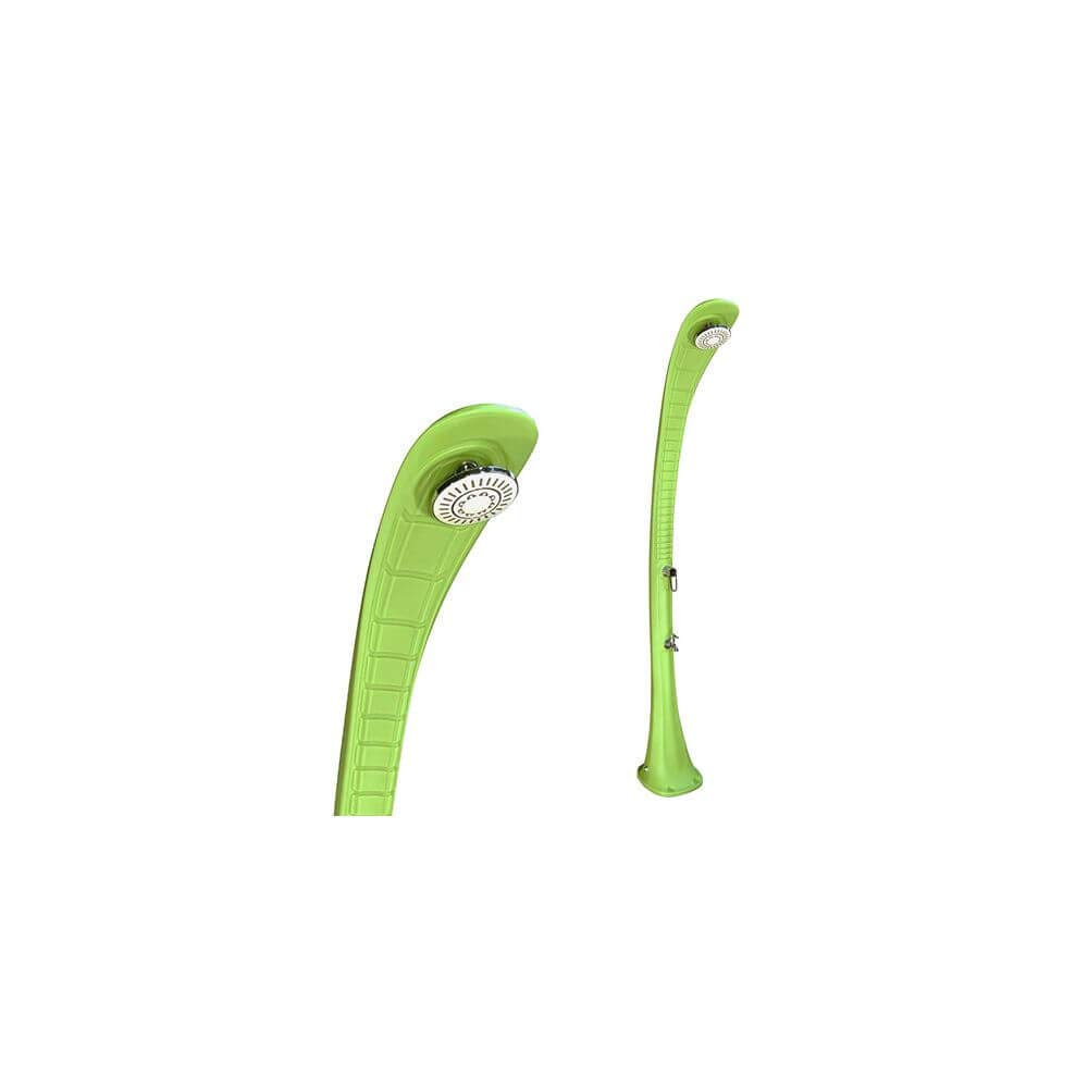 Formidra - Doccia solare Cobra 32L - DS-C720VE - Doccia solare esterna con piedini per giardino - Riscaldamento a energia solare e materiali in polietilene riciclabile - Verde - 30x34x217 cm