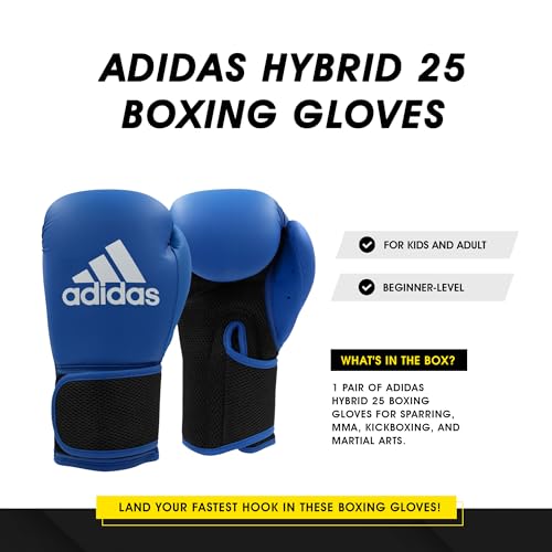 Adidas Unisex – Adultos Hybrid 25 Guantes de Boxeo Azul, 12 oz EU - imagen 2