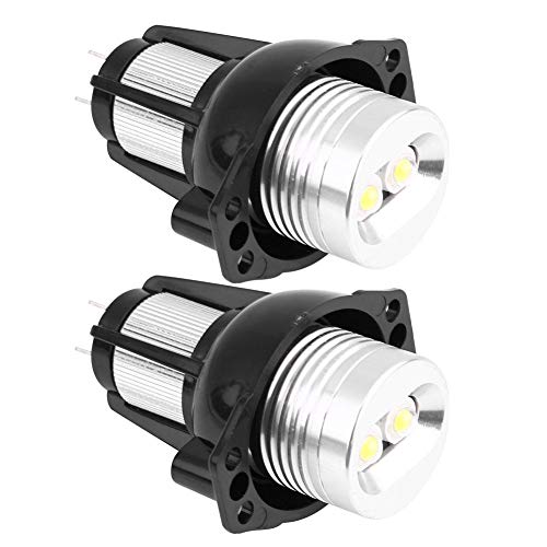 KIMISS Anillos LED Angel Eyes para E90 E91, 12W, luz diurna y ma dor, 2 unidades, compatible con faros de coche 2005 2008