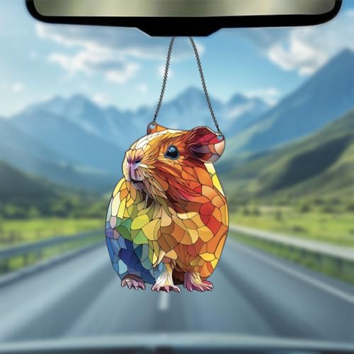 Image of Guinea Pig Ornament Gift for Piggy Lovers Christmas Window Hanging Decor