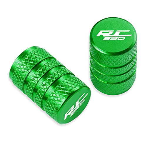 YIJIEBAO Passend for KTM RC 125 200 250 390 RC390 2014 2015 2016-2018 Motorrad Aluminium Zubehör Rad Reifen Ventilschaftkappen Luftdichte Abdeckungen(Green)