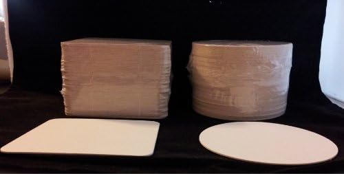 DTR - 50 Round and 50 Square Fiberboard Coasters - 4 Inch - Plain White