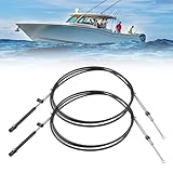 ATRACYPART 13FT Boat GEN I Outboard Engine Control Cables, 600A Throttle and Shift Cable Set, Compatible with Mercury MerCruiser Marine Force, Replace CC17913 (2PCS)