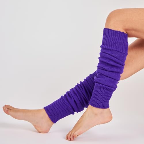 Image of Mysocks Leg Warmers Extra Soft Stylish Fancy Winter 80s Party Dance Neon Long Legwarmers for Women Girls Ladies