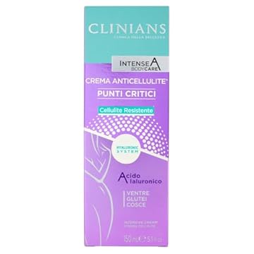 CLINIANS | Intense A Punti Critici, Crema Anticellulite, Rimodellante, Dermatologicamente Testato, Made in Italy, 150 ml