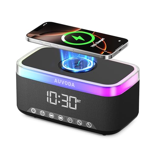 Auvoda S300 Bluetooth Speaker with Wireless Charging & LED Lights