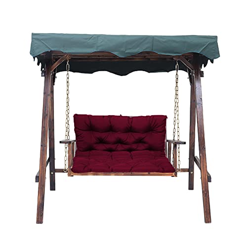 Coussin de rechange balancelle jardin imperméable rouge 100x100 cm