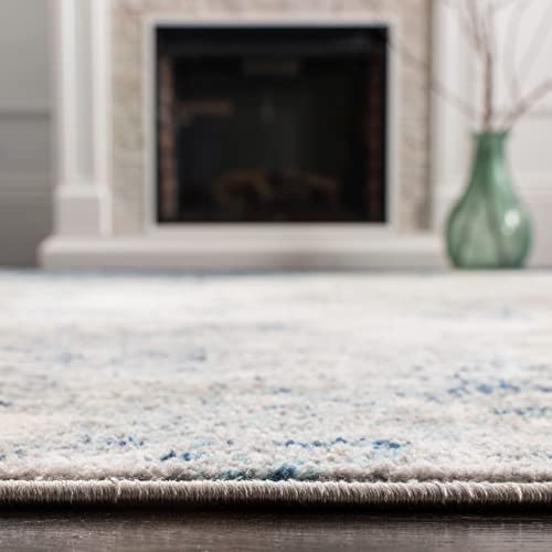 Tapete Safavieh Brentwood 121x61 cm Gris Claro y Azul miniatura 4