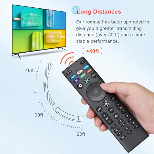 Image of Ewo'S Universal Remote Control XRT140 for Vizio Smart TV - Replacement XRT136 Smartcast for D, E, M, P /PX, V-Series - Black