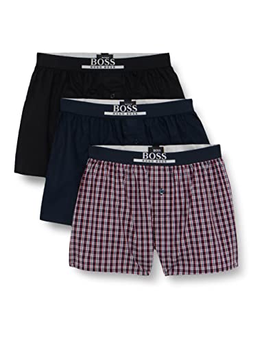 Preisvergleich Produktbild BOSS Herren 3p Woven Boxer Boxershorts, Red600, L (3er Pack)