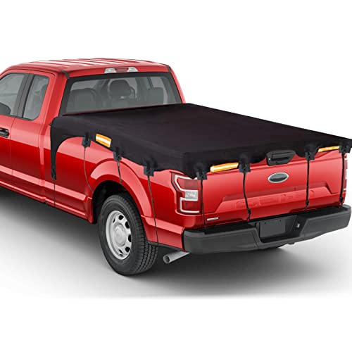 Bordan 1680D Oxford Truck Bed Tarp Cover (6.5'Box) Fits For F150 Gmc Silverado/Sierra Ram/Toyota Tundra Waterproof Oxford Pickup Truck Bed Cover With 14 Pcs Bungee Cords #TOP3