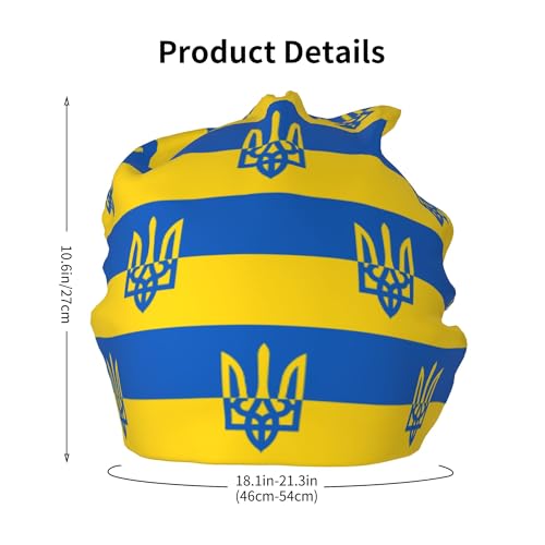 Ukrainian Flag Children Hip Hop Knitted Hat Kids Elastic Leisure Knit Cap Warm Sleep Beanies Black2