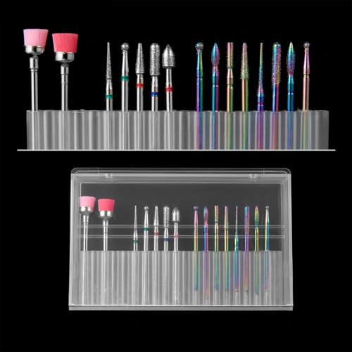 NJCXOLA 15 Pezzi Punte Fresa Unghie Punte Fresa Unghie Professionale Elettriche da Carburo di Tungsteno Punte per Fresa Unghie in Metallo per Strumenti Manicure in Gel acrilico