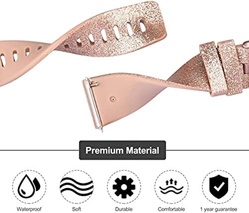 Miniatura 4 de Paquete de 3 bandas de silicona suaves compatibles con Fitbit Versa 2Fitbit VersaFitbit Versa Lite, bandas deportivas ajustables para mujeres y