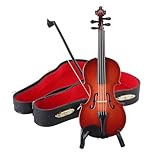Musikinstrumentenmodell - Miniatur -Holzgeigen -Display Ornament, Mini -Geigenverzierung, Elegante Musikalische Instrumental -Handwerks -Mini -Gitarre | Exquisite Musikinstrument Für Das Schreibtischd