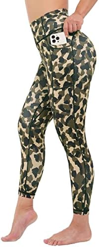 Flatik Spodnie sportowe, legginsy damskie, spodnie do jogi, spodnie fitness, długie legginsy sportowe, nieprzezroczyste legginsy do uprawiania sportu, z kieszeniami