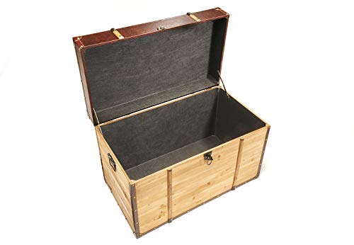Truhe Schatztruhe Piratentruhe Panama-V - Holz - 80x45x50 cm - 6
