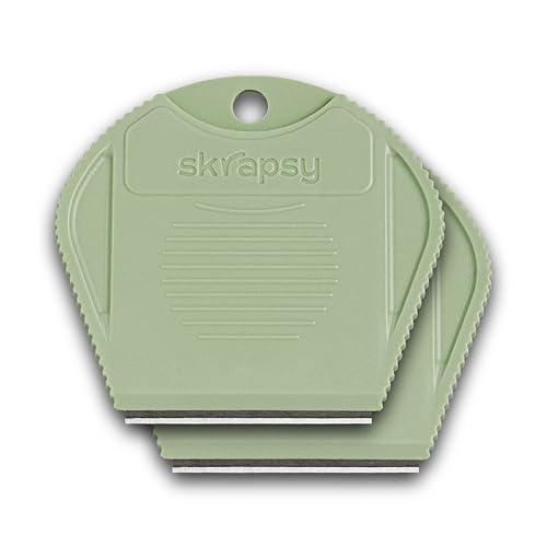 skrapsy - Der Universalschaber (Grün) 2er-Set, Kochfeldschaber...