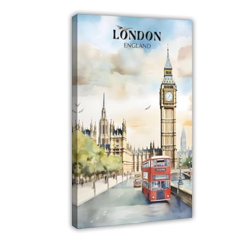 Poster de voyage londonien idéal pour bureau et chambre à coucher