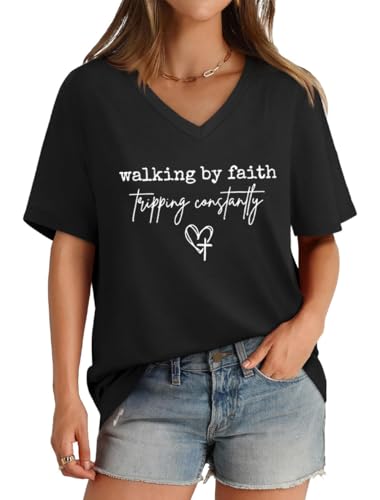 Walking by Faith Tripping Constantly Shirt, Walking by Faith Tripping Constantly Tshirts Women Man2