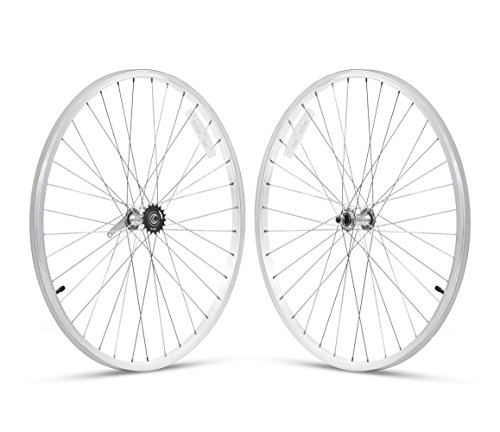 Firmstrong 1-Speed Beach Cruiser Bicycle Wheelset, Front/Rear, White, 26"