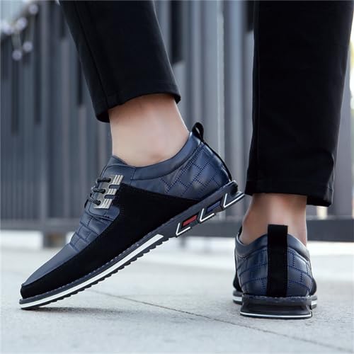 Image of Mens Business Casual Loafers Shoes for Male Lace-up Stylish Work Office Working Oxfords