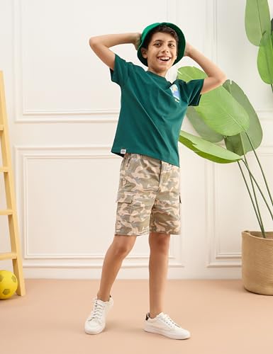 Image of Amazon Brand - Symbol Boys 100% Cotton Oversized Graphic Printed Half Sleeves T-Shirt | Age 6-14 Years