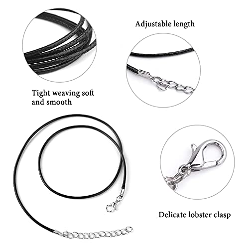 Phinus LF 48 Pcs Waxed Necklace Cord, 6 Assorted Colors Necklace Rope, Leather Necklace Cord thumb #3
