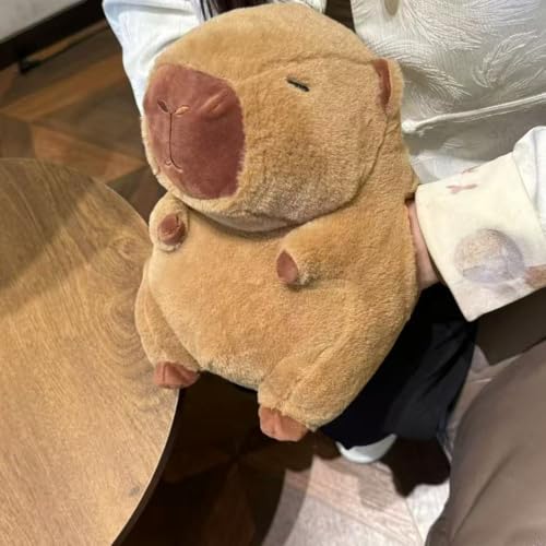 YANGUN Wärmflasche Kinder, Capybara Kuscheltier, Süße Wärmflasche Tier mit Bezug, Hot Water Bag, Herausnehmbarer Innenbehälter, Wärmeflasche Kuschelig für Kinder & Erwachsene