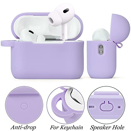 Image of Case for Airpods Pro 1st 2nd Generation - VISOOM Airpods Pro 1 /2 Cases Cover Women Silicone iPod Pro 2 Earbuds Wireless Charging Case Girl Bling Keychain for Apple Airpod Gen Pro 2