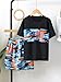 Moily Boys Swimwear Hawaii Print Short Sleeve Swim Shirts with Beach Shorts Rash Guard Camouflage 11-12 Years