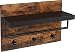 Produktbild VASAGLE | Wand-Garderobe im Industrial Design, Vintage mit 3 Haken, Stange und Ablage 40 x 60 x 21,5 cm | Holz/Schwarz