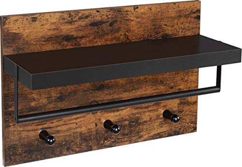 IN.HOMEXL | Wand-Garderobe im Industrial Design, Vintage mit 3 Haken,...