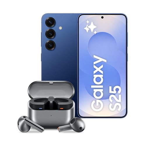 Samsung Samsung Galaxy S25 con Galaxy Buds3 Graphite, Auricolari True Wireless ANC, Smartphone AI con 3 anni di Garanzia del produttore, RAM 12GB, 128GB, Navy - Offerta Amazon Italia