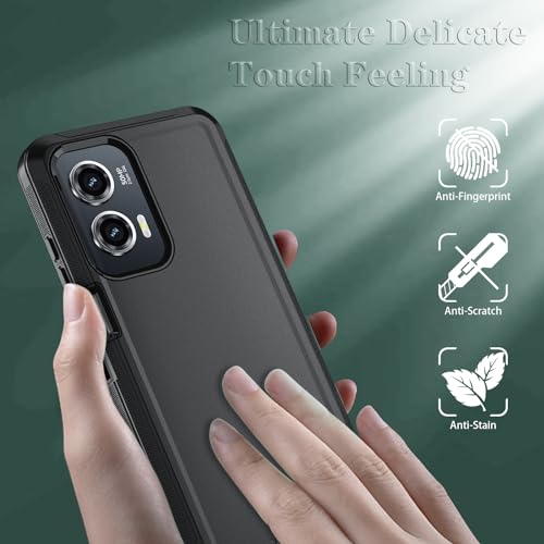 Qinmay Phone Case for Motorola Moto G Stylus 5G 2024 Case with HD Screen Protector, Heavy Duty Shockproof & Dropproof 3-Layer Cover Phone Case (Black, for Moto G Stylus 2024) by Qinmay - Used condition - US$5.68
