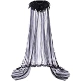 Witch Costume for Women,Maleficent Costume Evil Queen Cosplay Super Villain Cloak Cape Steampunk Feather Collar Witch Cape