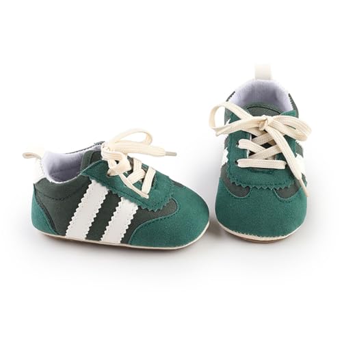 Image of HsdsBebe Baby Boys Girls Pu Leather Hard Bottom Walking Sneakers Toddler Rubber Sole First Walkers Infant Cartoon Slippers Crib Shoes