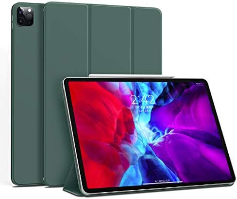 GUDOU for iPad Pro 12.9inch 2021/2020 Case,Ultrathin Frameless Cover with Strong Magnetic Attachment[Supports Apple Pencil Pair & Charging],Trifold Stand Case with Auto Sleep/Wake (Dark Green)